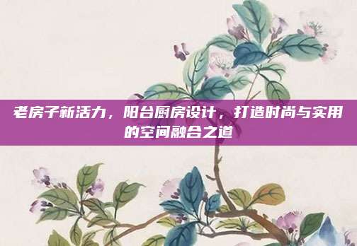 老房子新活力,，陽臺廚房設(shè)計，打造時尚與實用的空間融合之道