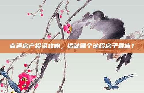 南通房產(chǎn)投資攻略,，揭秘哪個地段房子最值,？