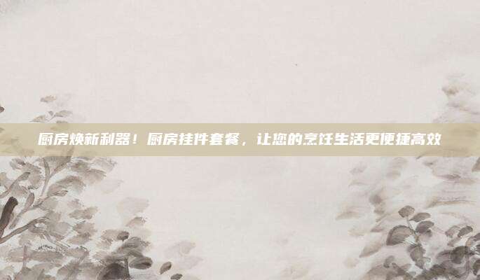 廚房煥新利器,！廚房掛件套餐，讓您的烹飪生活更便捷高效