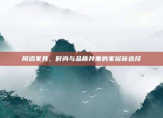 周迅家具,，時尚與品質(zhì)并重的家居新選擇