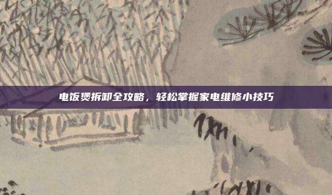 電飯煲拆卸全攻略,，輕松掌握家電維修小技巧