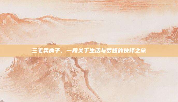 三毛賣房子,，一段關于生活與夢想的抉擇之旅