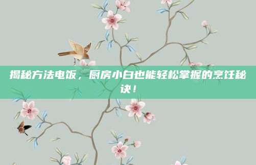 揭秘方法電飯，廚房小白也能輕松掌握的烹飪秘訣,！