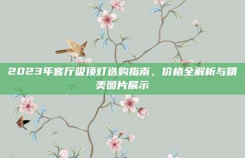 2023年客廳吸頂燈選購指南，價格全解析與精美圖片展示