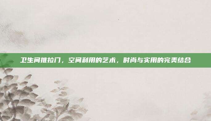 衛(wèi)生間推拉門，空間利用的藝術(shù),，時尚與實用的完美結(jié)合