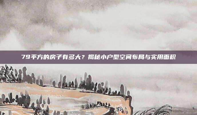 79平方的房子有多大,？揭秘小戶型空間布局與實(shí)用面積
