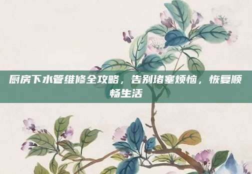 廚房下水管維修全攻略,，告別堵塞煩惱,，恢復(fù)順暢生活