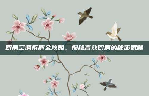 廚房空調(diào)拆解全攻略,，揭秘高效廚房的秘密武器