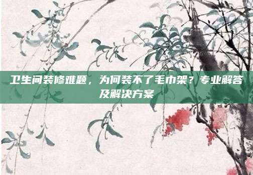 衛(wèi)生間裝修難題，為何裝不了毛巾架,？專業(yè)解答及解決方案