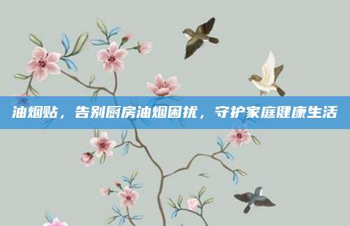 油煙貼，告別廚房油煙困擾,，守護(hù)家庭健康生活
