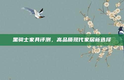 黑騎士家具評測,，高品質(zhì)現(xiàn)代家居新選擇