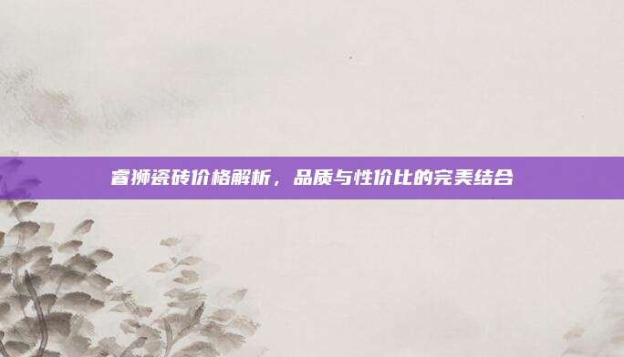 睿獅瓷磚價(jià)格解析，品質(zhì)與性價(jià)比的完美結(jié)合