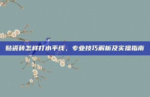貼瓷磚怎樣打水平線(xiàn),，專(zhuān)業(yè)技巧解析及實(shí)操指南