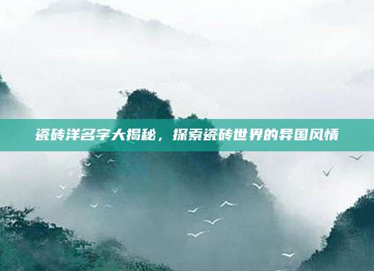 瓷磚洋名字大揭秘,，探索瓷磚世界的異國風(fēng)情