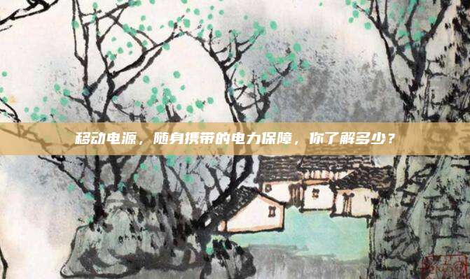 移動電源,，隨身攜帶的電力保障,，你了解多少？