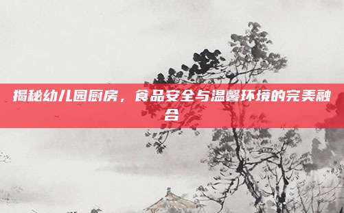 揭秘幼兒園廚房,，食品安全與溫馨環(huán)境的完美融合
