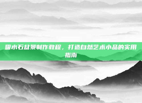 吸水石盆景制作教程，打造自然藝術(shù)小品的實(shí)用指南