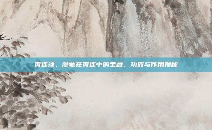 黃連須，隱藏在黃連中的寶藏,，功效與作用揭秘