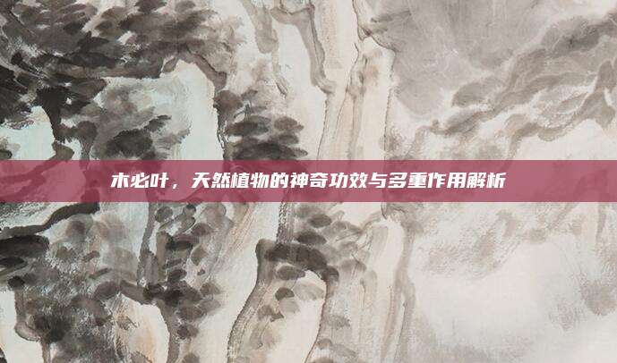 木必葉,，天然植物的神奇功效與多重作用解析