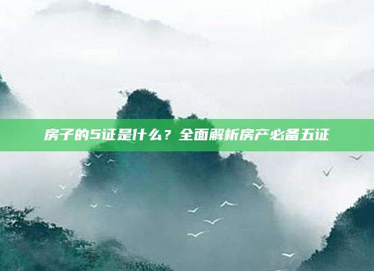 房子的5證是什么,？全面解析房產(chǎn)必備五證