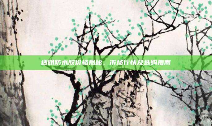 透明防水膠價(jià)格揭秘，市場(chǎng)行情及選購指南