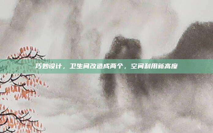 巧妙設(shè)計，衛(wèi)生間改造成兩個,，空間利用新高度
