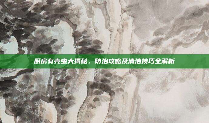 廚房有殼蟲大揭秘，防治攻略及清潔技巧全解析