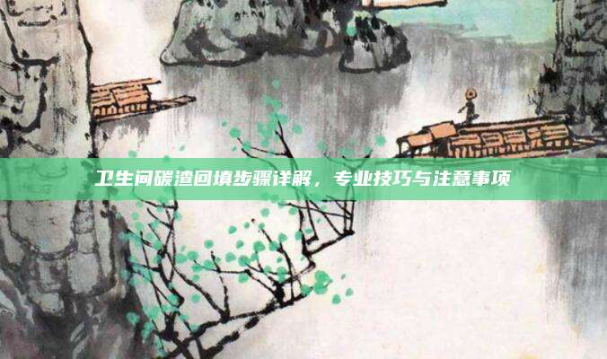 衛(wèi)生間碳渣回填步驟詳解，專業(yè)技巧與注意事項