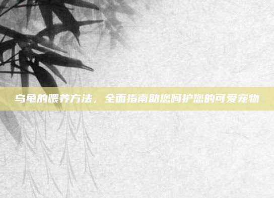 烏龜?shù)奈桂B(yǎng)方法,,全面指南助您呵護(hù)您的可愛寵物