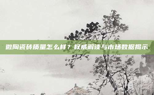 微陶瓷磚質量怎么樣,？權威解讀與市場數(shù)據(jù)揭示