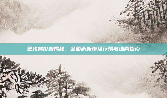 觀光梯價(jià)格揭秘,，全面解析市場(chǎng)行情與選購(gòu)指南