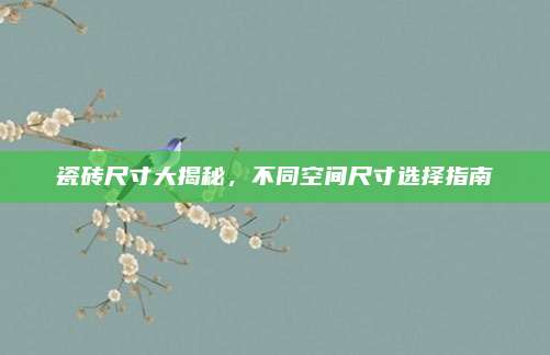 瓷磚尺寸大揭秘，不同空間尺寸選擇指南