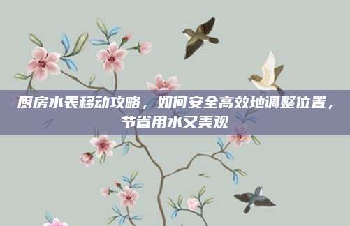 廚房水表移動攻略,，如何安全高效地調(diào)整位置，節(jié)省用水又美觀