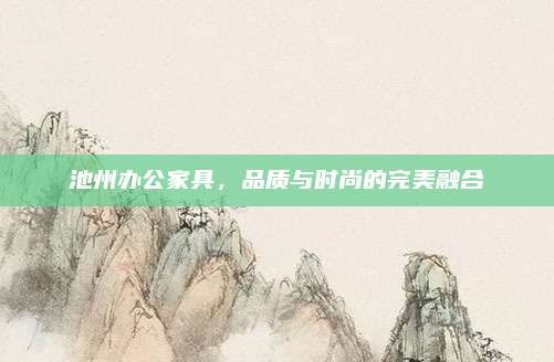 池州辦公家具，品質(zhì)與時尚的完美融合