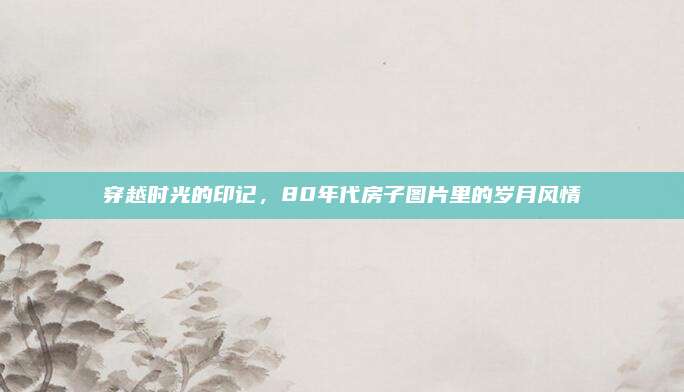 穿越時(shí)光的印記，80年代房子圖片里的歲月風(fēng)情