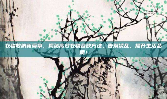衣物收納新篇章,，揭秘高效衣物疊放方法，告別凌亂,，提升生活品質(zhì),！