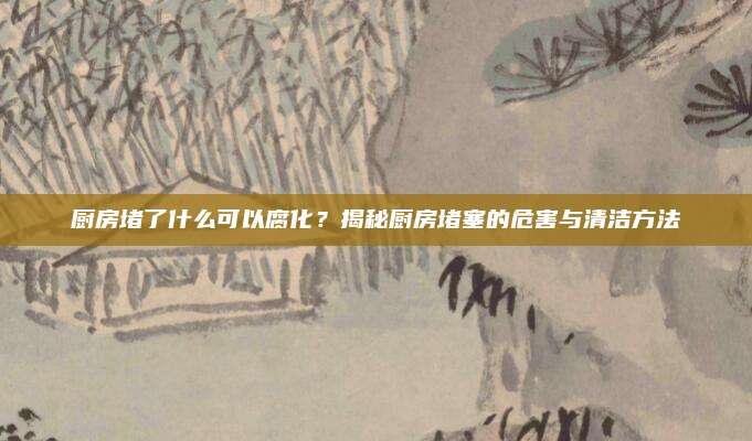 廚房堵了什么可以腐化？揭秘廚房堵塞的危害與清潔方法