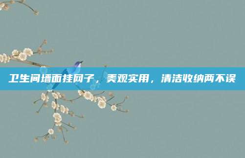 衛(wèi)生間墻面掛網(wǎng)子，美觀實用，清潔收納兩不誤