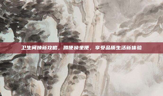 衛(wèi)生間煥新攻略，蹲便換坐便，享受品質(zhì)生活新體驗(yàn)