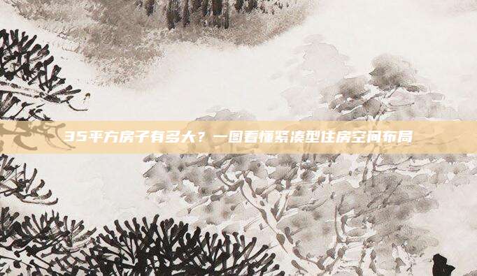 35平方房子有多大？一圖看懂緊湊型住房空間布局