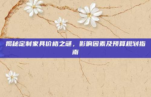 揭秘定制家具價格之謎，影響因素及預(yù)算規(guī)劃指南
