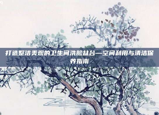打造整潔美觀的衛(wèi)生間洗臉盆臺—空間利用與清潔保養(yǎng)指南