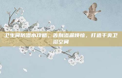 衛(wèi)生間防滲水攻略，告別滲漏煩惱，打造干爽衛(wèi)浴空間