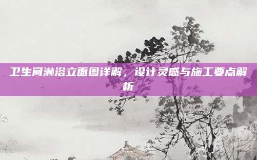 衛(wèi)生間淋浴立面圖詳解，設(shè)計(jì)靈感與施工要點(diǎn)解析