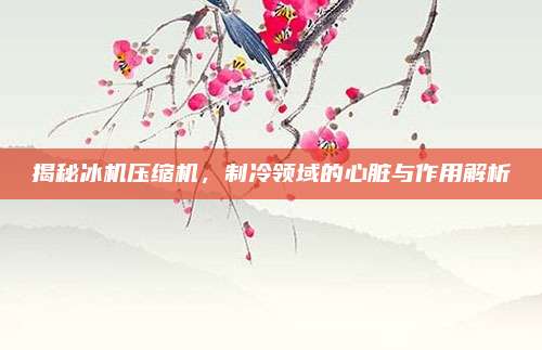 揭秘冰機(jī)壓縮機(jī)，制冷領(lǐng)域的心臟與作用解析