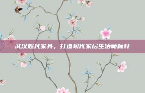 武漢超凡家具，打造現(xiàn)代家居生活新標(biāo)桿
