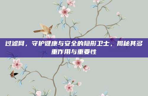 過濾網(wǎng)，守護(hù)健康與安全的隱形衛(wèi)士，揭秘其多重作用與重要性