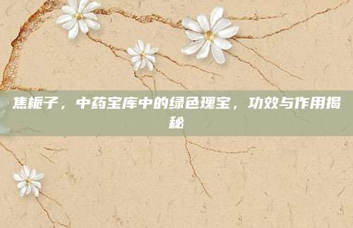 焦梔子，中藥寶庫中的綠色瑰寶，功效與作用揭秘