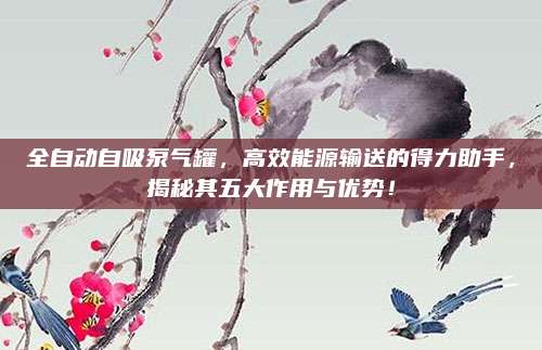 全自動(dòng)自吸泵氣罐，高效能源輸送的得力助手，揭秘其五大作用與優(yōu)勢(shì)！