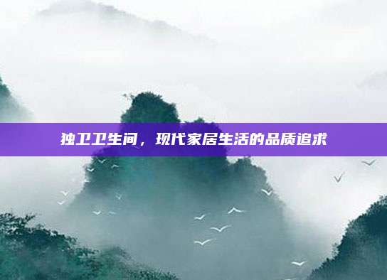 獨(dú)衛(wèi)衛(wèi)生間，現(xiàn)代家居生活的品質(zhì)追求